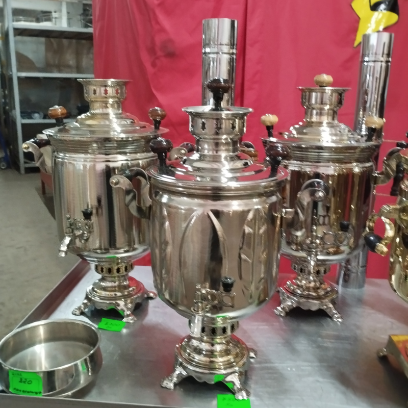 Самовар 5, 6, 7, 7.5 літра на дровах, латунний. 7