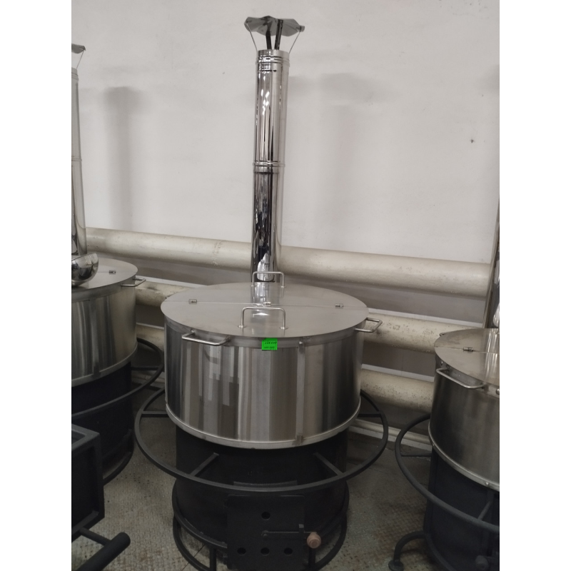 Котел харчовий. Піч Варильна Польова на дровах 100, 200 300 літрів. Мод. ПВП. Нагрівання дров, газ.