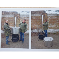 ПОЛЬОВА КУХНЯ. ПІЧ ВАРОЧНА ПОЛЬОВА ПВП - 100 літрів. НАГРІВАННЯ ДРОВА, ГАЗ.