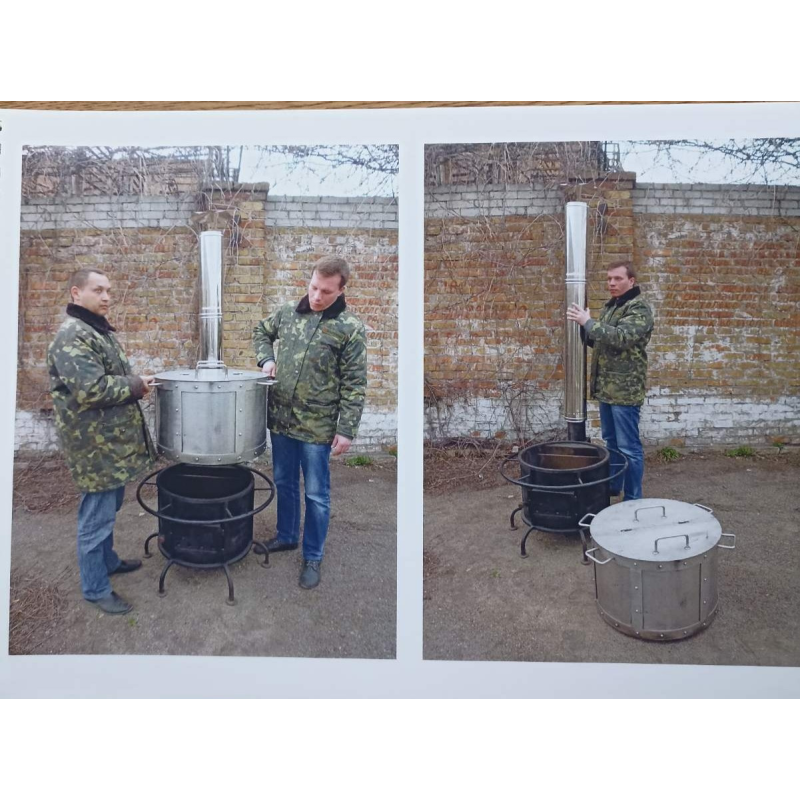 ПОЛЬОВА КУХНЯ. ПІЧ ВАРОЧНА ПОЛЬОВА ПВП - 100 літрів. НАГРІВАННЯ ДРОВА, ГАЗ.