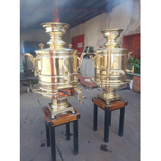 Самовар-термос 56 літрів. Латунний на дровах.