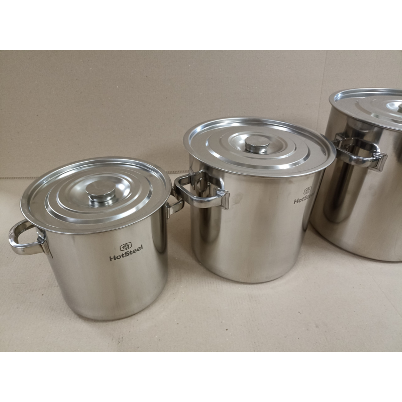 Каструля 10 літрів з кришкою, нержавіюча сталь “HotSteel“