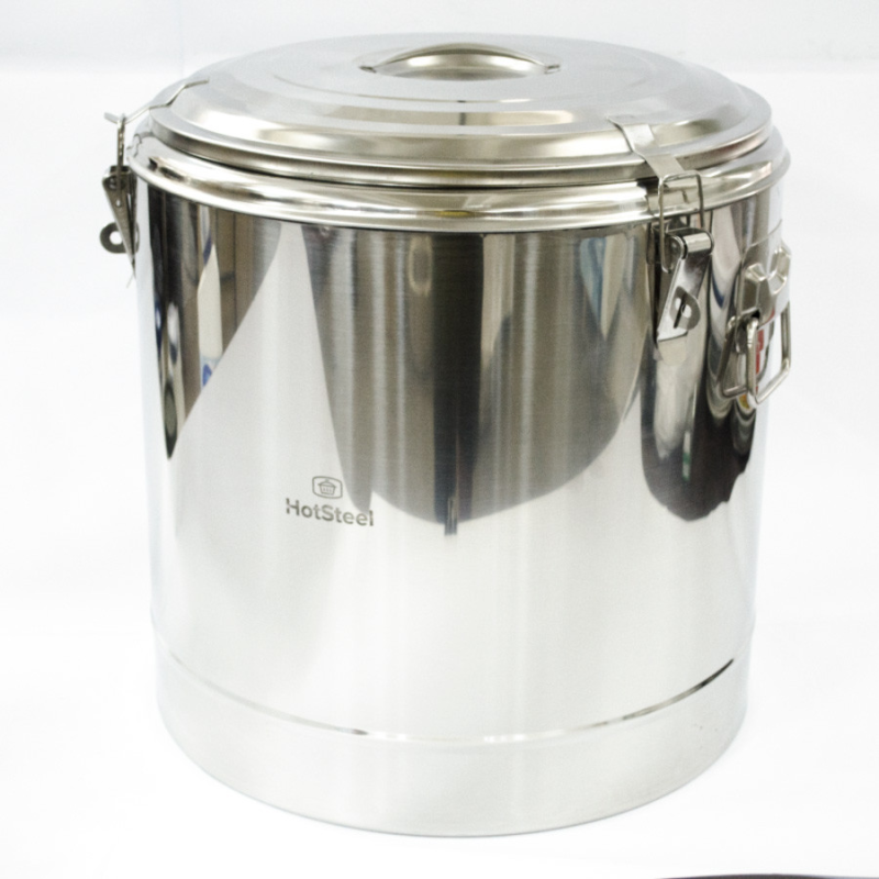 Термос  45 л. з герметичною кришкою і замками, з харчової нержавіючої сталь «HotSteel»