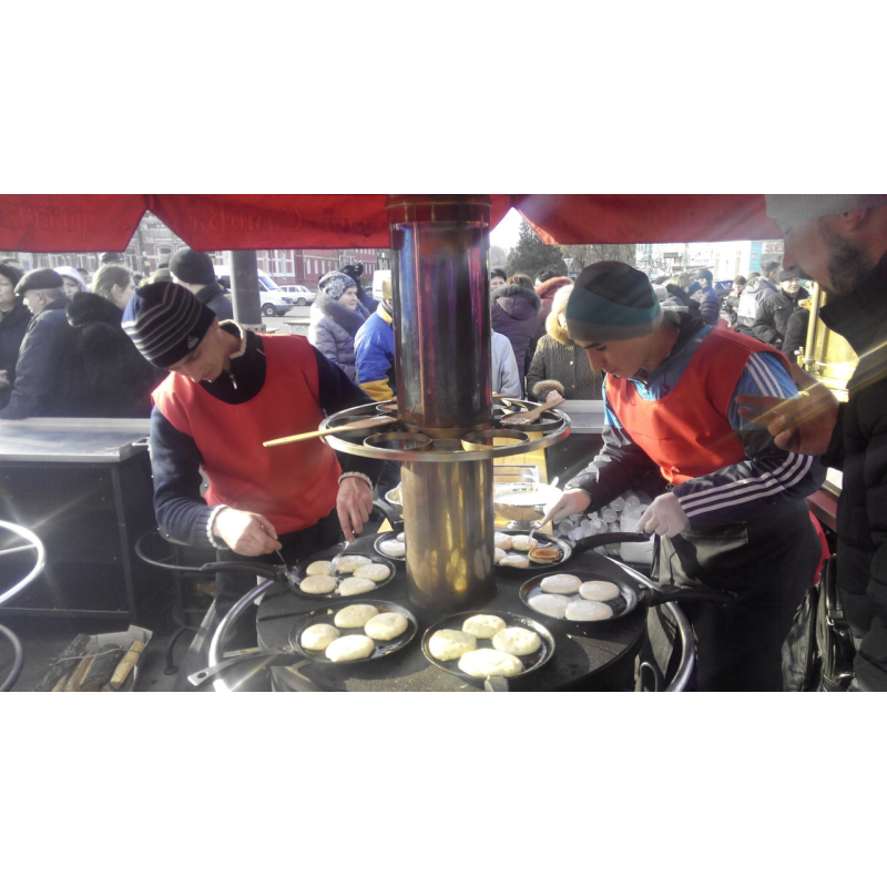 БЛИННА МАШИНА “МАСЛЯНА“ НА 6 СКОВОРІДОК