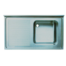 Ванна мийна штампована з однією чашею і сушаркою зліва 1400х600 мм. Імпорт PROFI-CLASS. неірж. сталь 1,25 мм