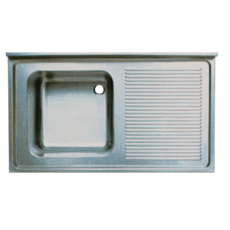 Ванна мийна штампована з однією чашею і сушаркою праворуч 1400х600 мм, Імпорт PROFI-CLASS. неірж. сталь 1,25 мм