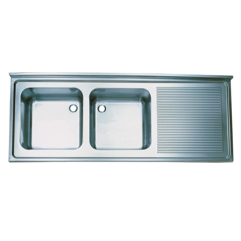 Ванна мийна штампована 1800х600, Н 250 мм, PROFI, ресторанна модель.